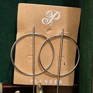 Plunder Silver Hoop Earrings